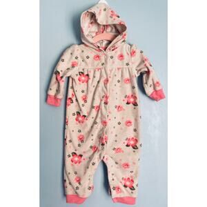 Carter's Infant Fleece Bodysuit 6-9 Months Hooded